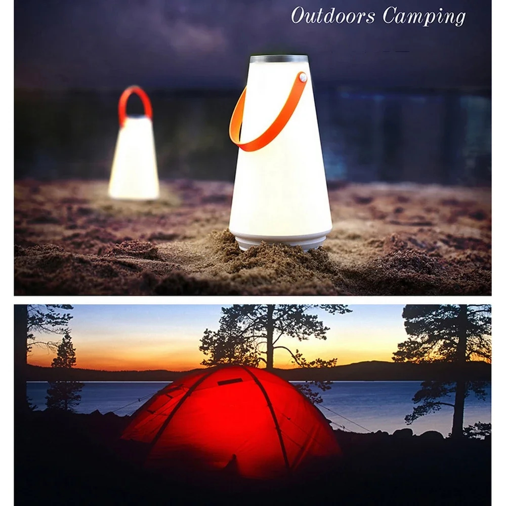 Creative Led Nachtlampje Thuis Tafellamp Usb Oplaadbare Draagbare Draadloze Touch Schakelaar Outdoor Camping Noodverlichting