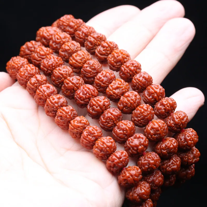 

King of trees Machine Brushed Patina Jadified Rudraksha 112Piece Bracelet Bodhi DIY Fixed King of Trees