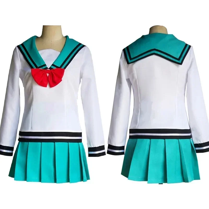 Anime Style Japanese Sailor Uniform Cosplay Costume Set Long Sleeve Top Pleated Skirt Bow Tie Socks Women Role Play Outfit for T view 2