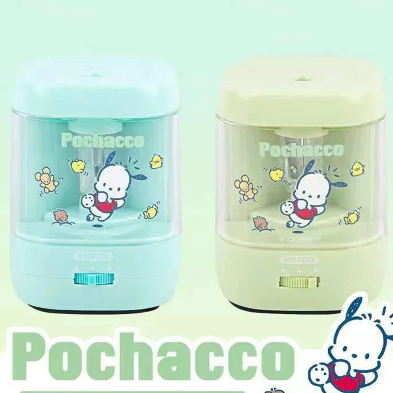 New Sanrio Pochacco Automatic Electric Pencil Sharpener Multi-function Heavy Duty Usb Mechanical School Primary kids Stationery