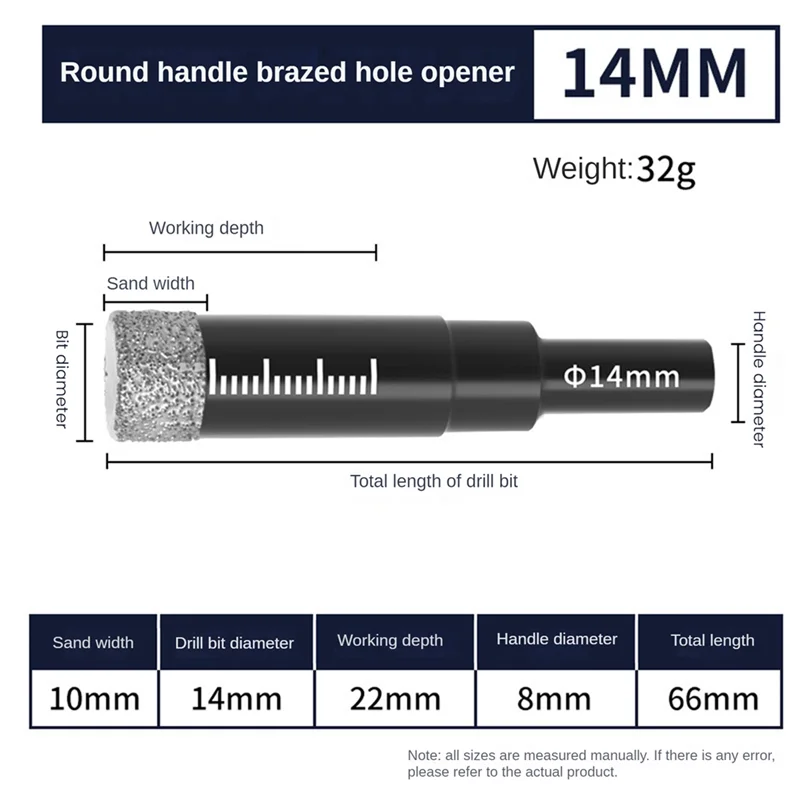 

A43F-Dry Diamond Drill Bits Set Replacement Accessories For Granite Marble Tile Stone Glass Hard Materials