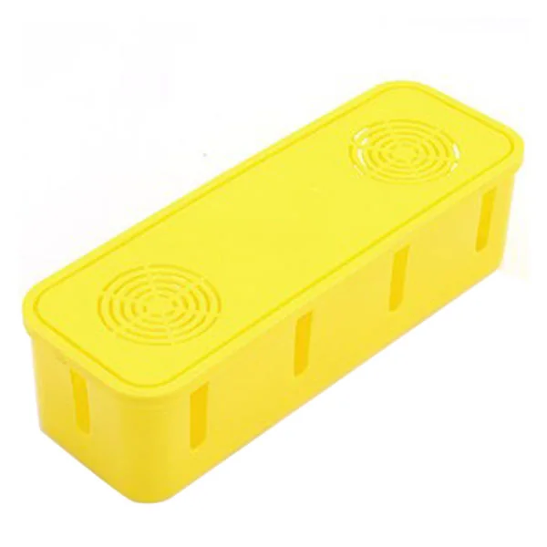 

Plug Socket Safety Box Storage Cable/ Wire/ Cord Organizer (Yellow) Plug storage box plug socket safety box