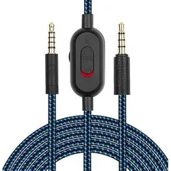 AUX Cable Braided Replacement Cable Extension Cord Wire For Logitech G433 G233 G Pro X Gaming Headset With Mute Volume Control