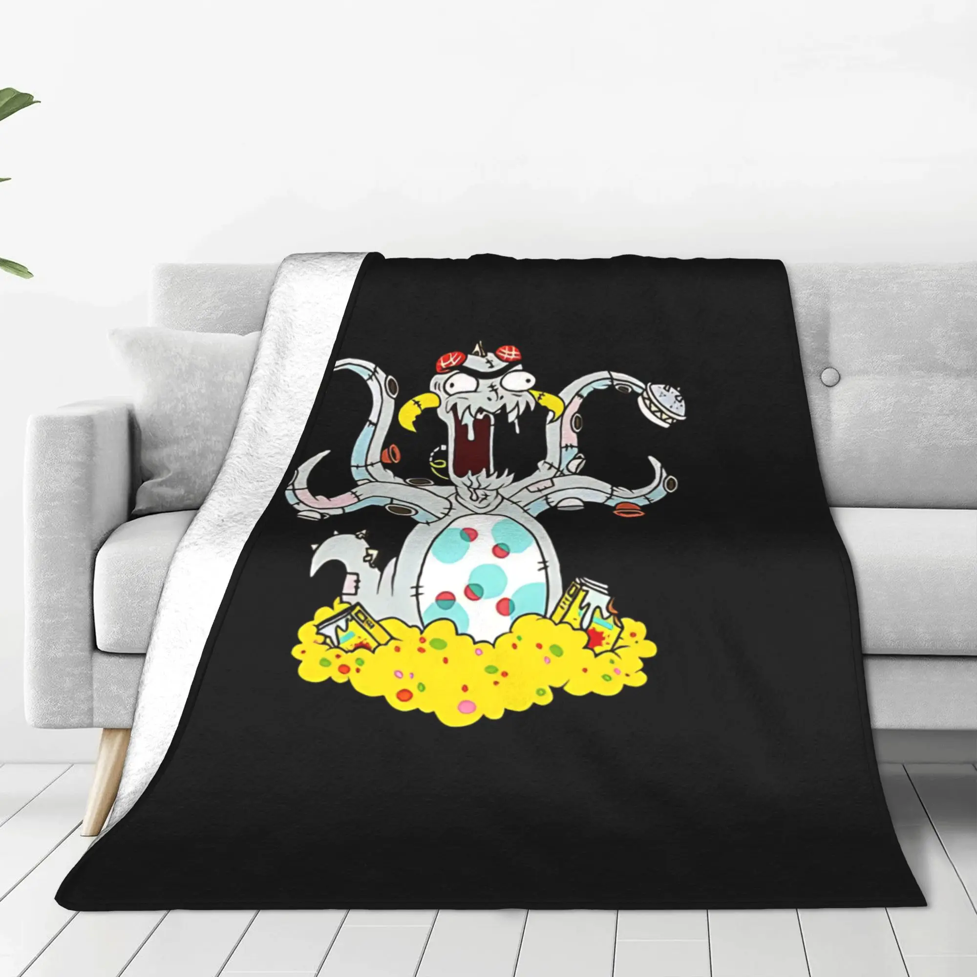 1PC Home Cutecore funky trio character  Ed  Edd  Eddy Blanket Super Cosy Plush Home Living Room Sofa Halloween