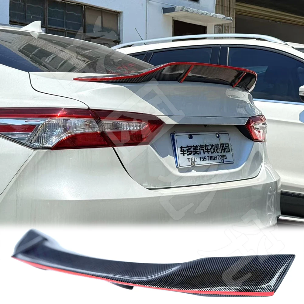

For Toyota 2018-2023 Camry trunk lid spoiler R style trunk lid decorative cover tail wing ABS material aerodynamic kit