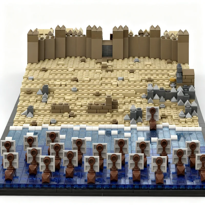 

1378pcs MOC Attack Troy Castle Model Building Blocks Construction Toy Christmas Gifts DIY Creative Idea Education Birthday Brick