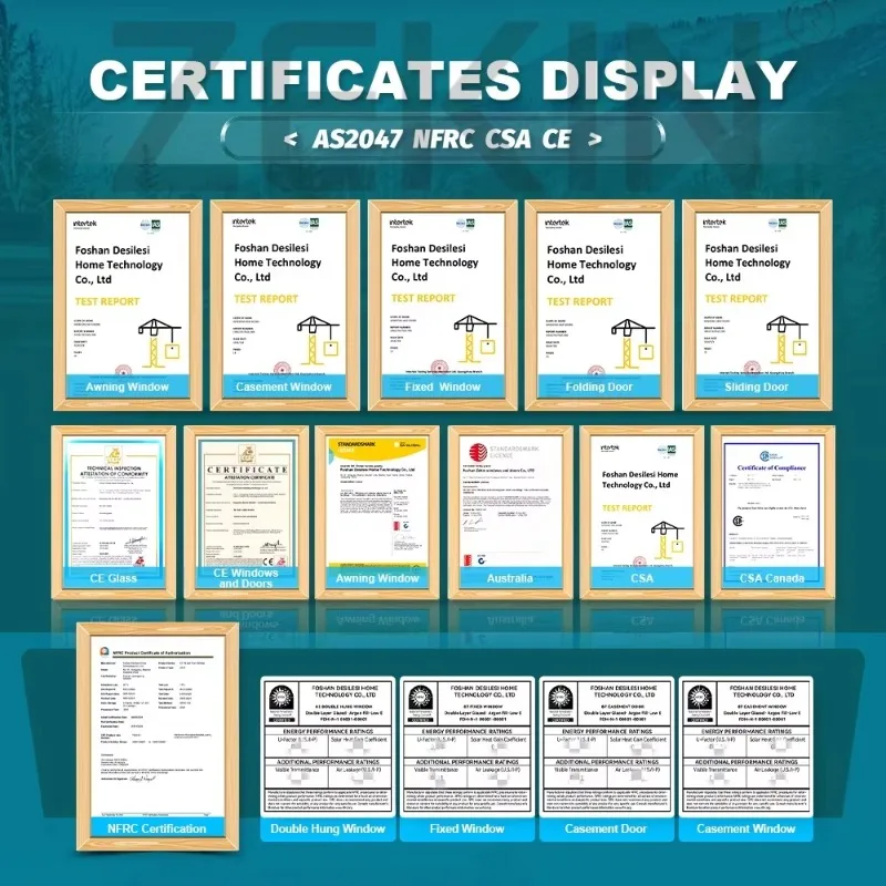 ZEKIN USA Commercial Project NFRC Outward Open Aluminum Windows Hurricane Impact Double Glazed Thermal Break Casement Windows