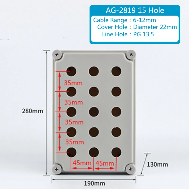 

Коробка для пуговиц серии AG с 15 отверстиями, номер модели AG-2819, размеры 280х190х130мм