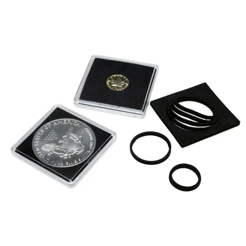 Half Dollar Coin Organizer Boxes 30Pcs/Set Coin Snap Holders Silver Dollar Coin Holders Collection Display Acrylic Cases