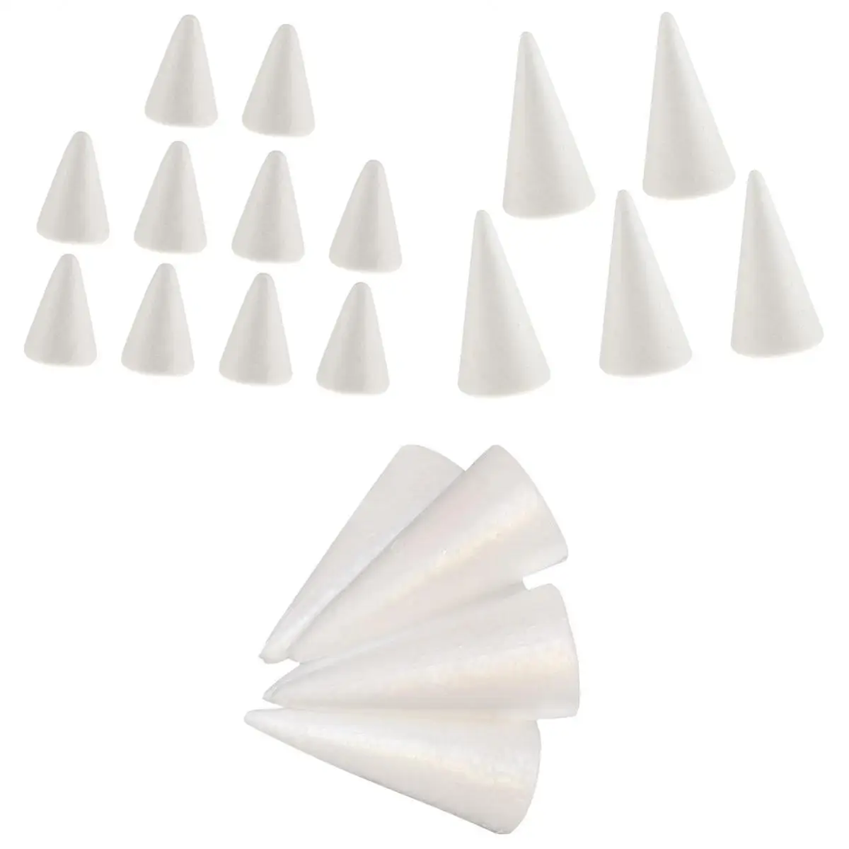 Kids Crafts Modeling Foam White Polystyrene Ball Shapes for DIY Christmas Tree and Creative Art Projects view 2