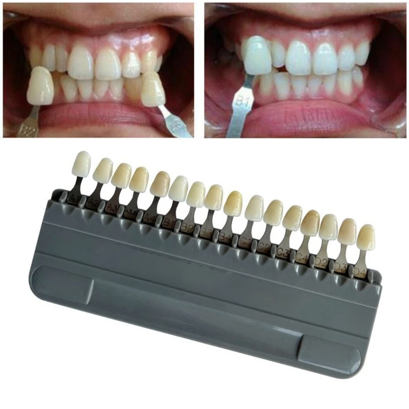 Dental  Bleaching Shade Guide Comparison Board 16/29 Color Whiten Aesthetic Porcelain Tooth Colors Palette Plate D2RD