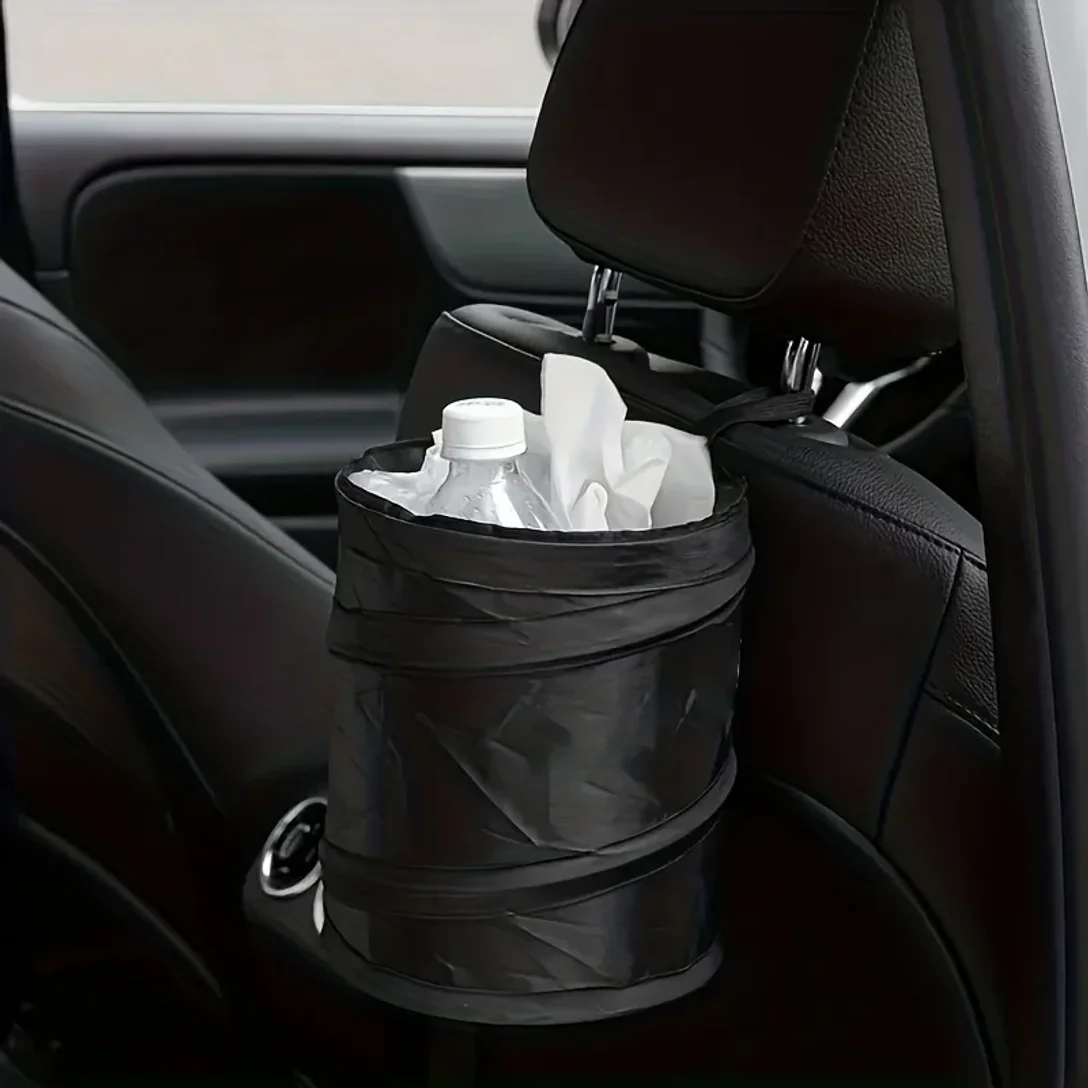 Car Trash Can Portable Durable Foldable Hanging Car Storage Bucket Chair Back Oxford Cloth Storage Bag Trash Can