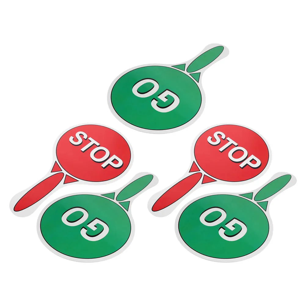 

5Pcs Traffic Education Stop Signs Double-Sided Red Green Handheld Signals for Kindergarten Classroom Games Kids Traffic Safety