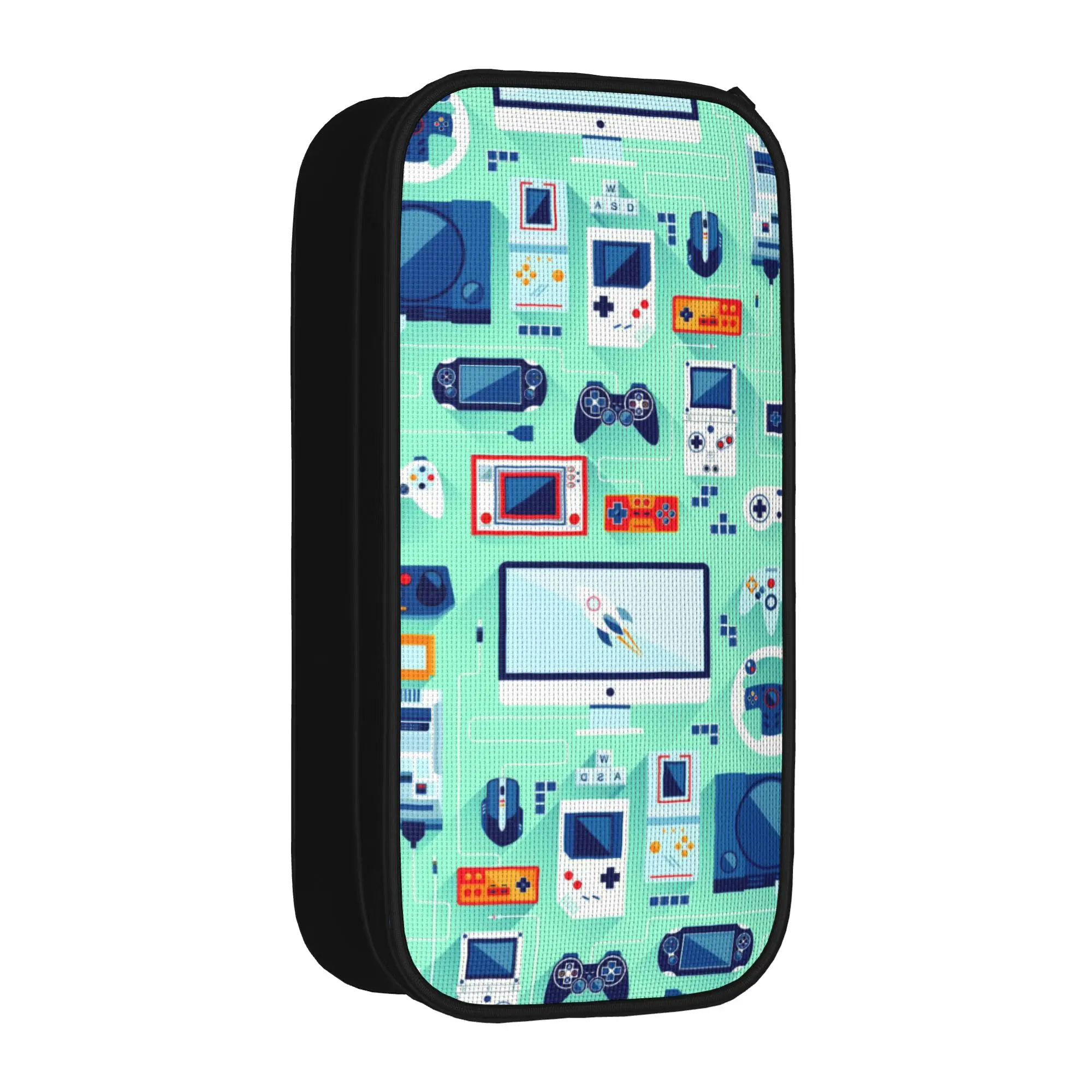 Creative Games Console Handheld Pencil Case  Pencil Box for Student Pencil BagsZipper Stationery,