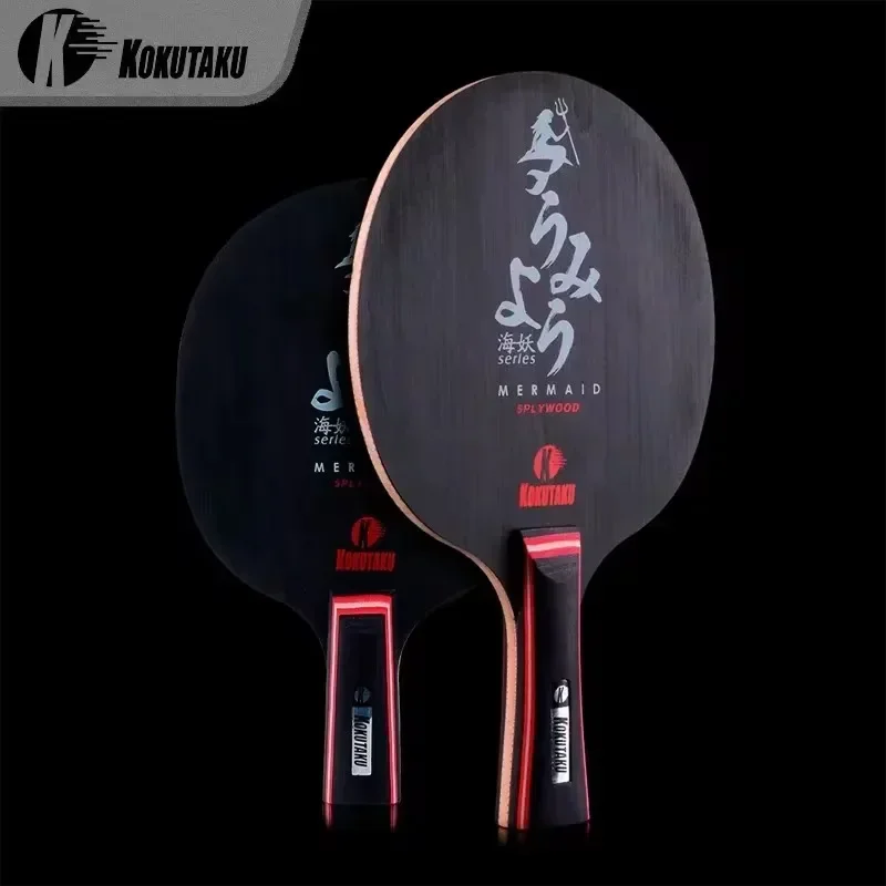 Table Tennis Racket Blade5 Ply PURE BLACK CARBON WOODShort Long Handle Allround Offensive Ping Pong Bat For Training Competition