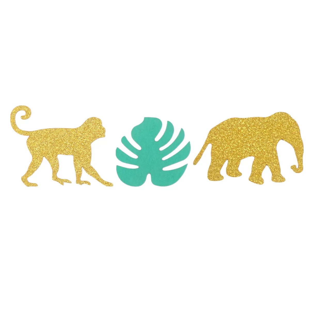 

100Pcs Confetti Hawaiian Jungle Animal Monstera Paper Scatters Birthday Wedding Decoration Confetti
