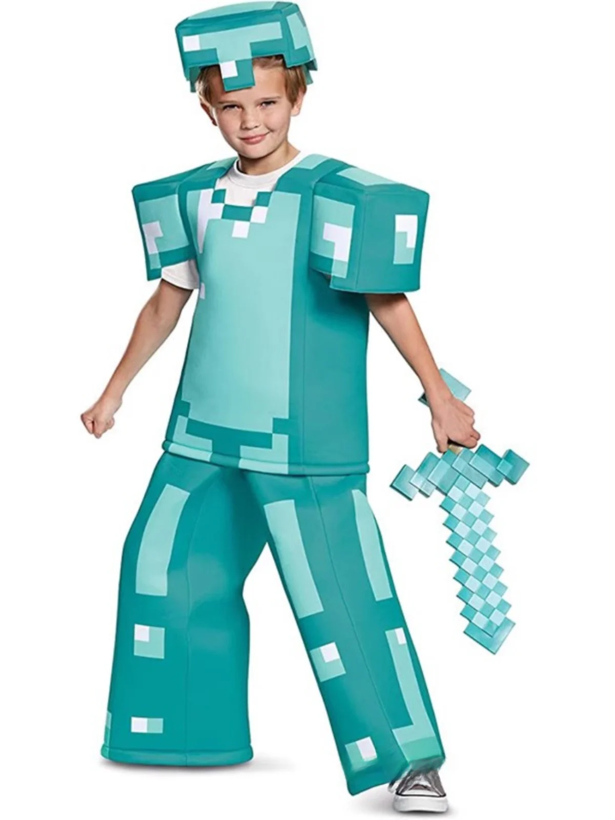 زي أداء دور اللعبة التأثيرية من سلسلة My World Diamond Armor للأطفال من ألياف البوليستر