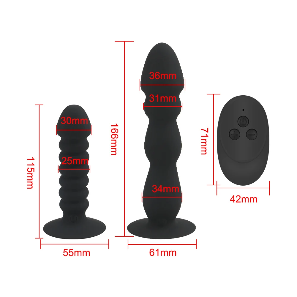 Remote Control Anal Plug Bead Dildo Vibrator Suction Cup Butt Plug Male prostate Massager Vibrator Waterproof Sex Toys