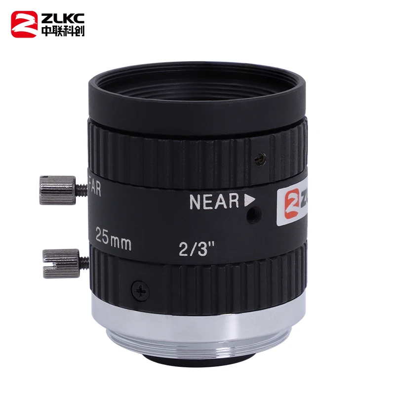 ZLKC 5.0Megapixels Large Aperture 25mm Mono Manual Iris Suitable for Various Applications FA / Machine Vision Low Distortion