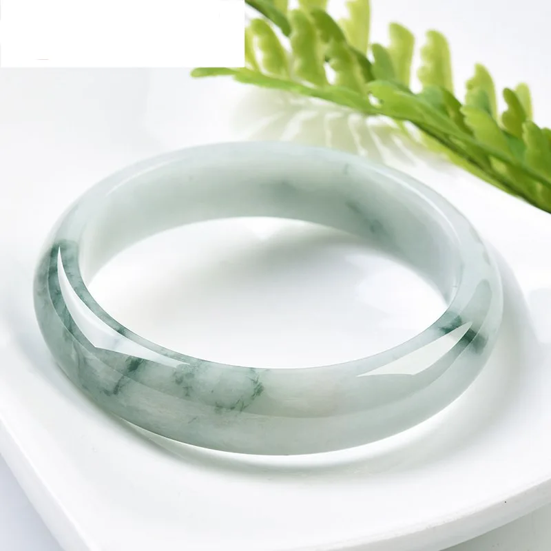 Certified Burma Jade Bangle Women Healing Gemstone Fine Jewelry Genuine Myanmar Grade A Jadeite Ice Floating Jade Bangles