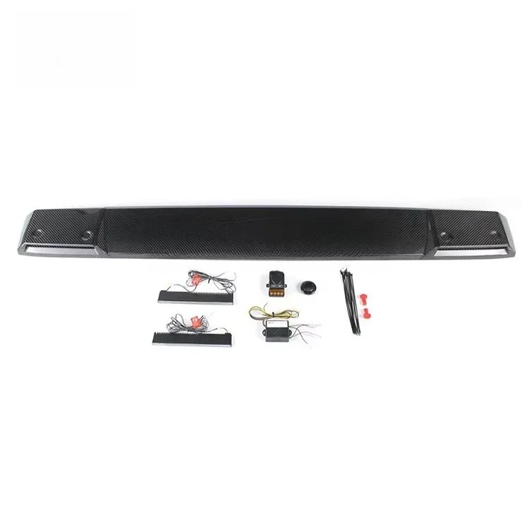 Top Wing Carbon Fiber Car Automotive Parts for G Class W464 W465 G350 G400 G500 B Style Front Roof LED Spoiler 6