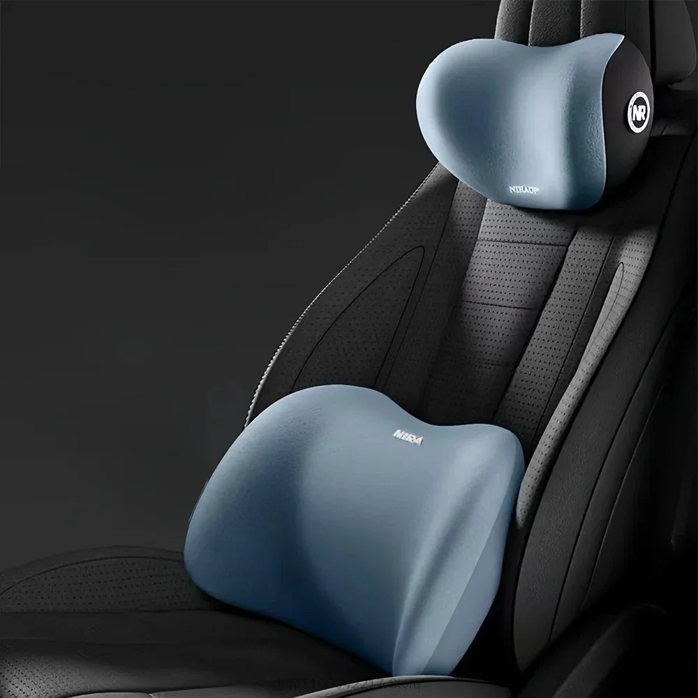 Universelles Autositzkissen für alle Jahreszeiten, ergonomisches Memory-Schaum-Autositzkissen – Lendenkissen oder Kopfstütze oder Set.