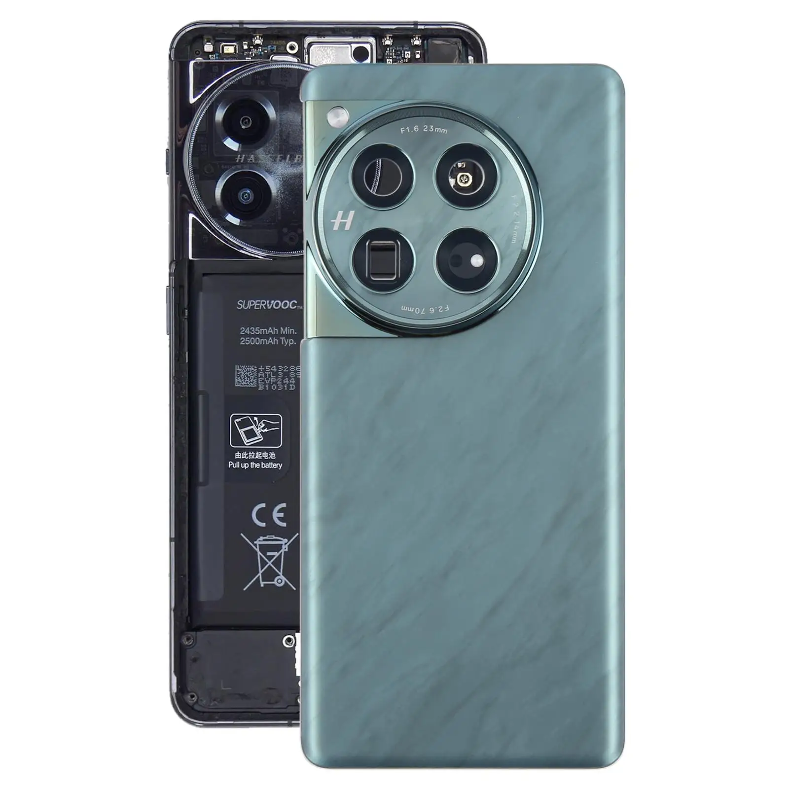

For OnePlus 12 PJD110 CPH2573 CPH2581 Original Glass Battery Back Cover with Camera Lens(Green)