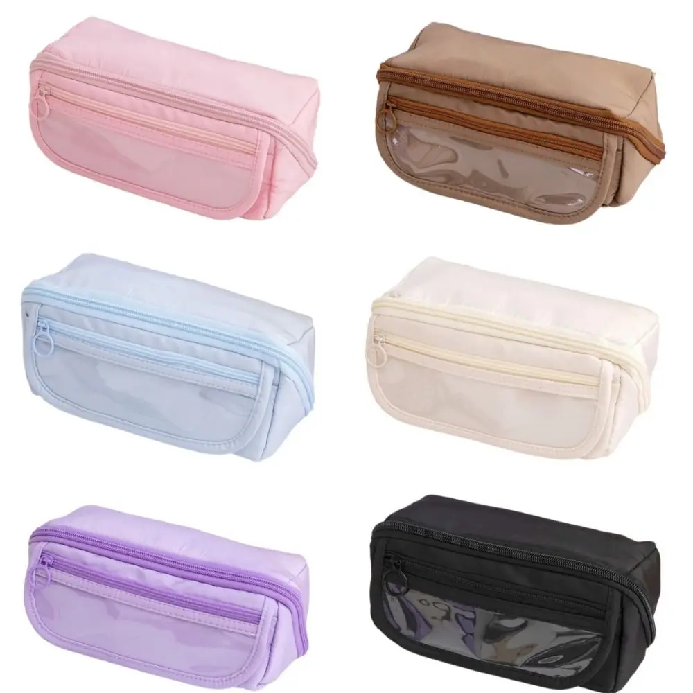 Prism Shape Large Capacity Pencil Case Pen Pouch Ten layers Stationary Pen Storage Bag Durable Portable Korean Pen Pencil Bag