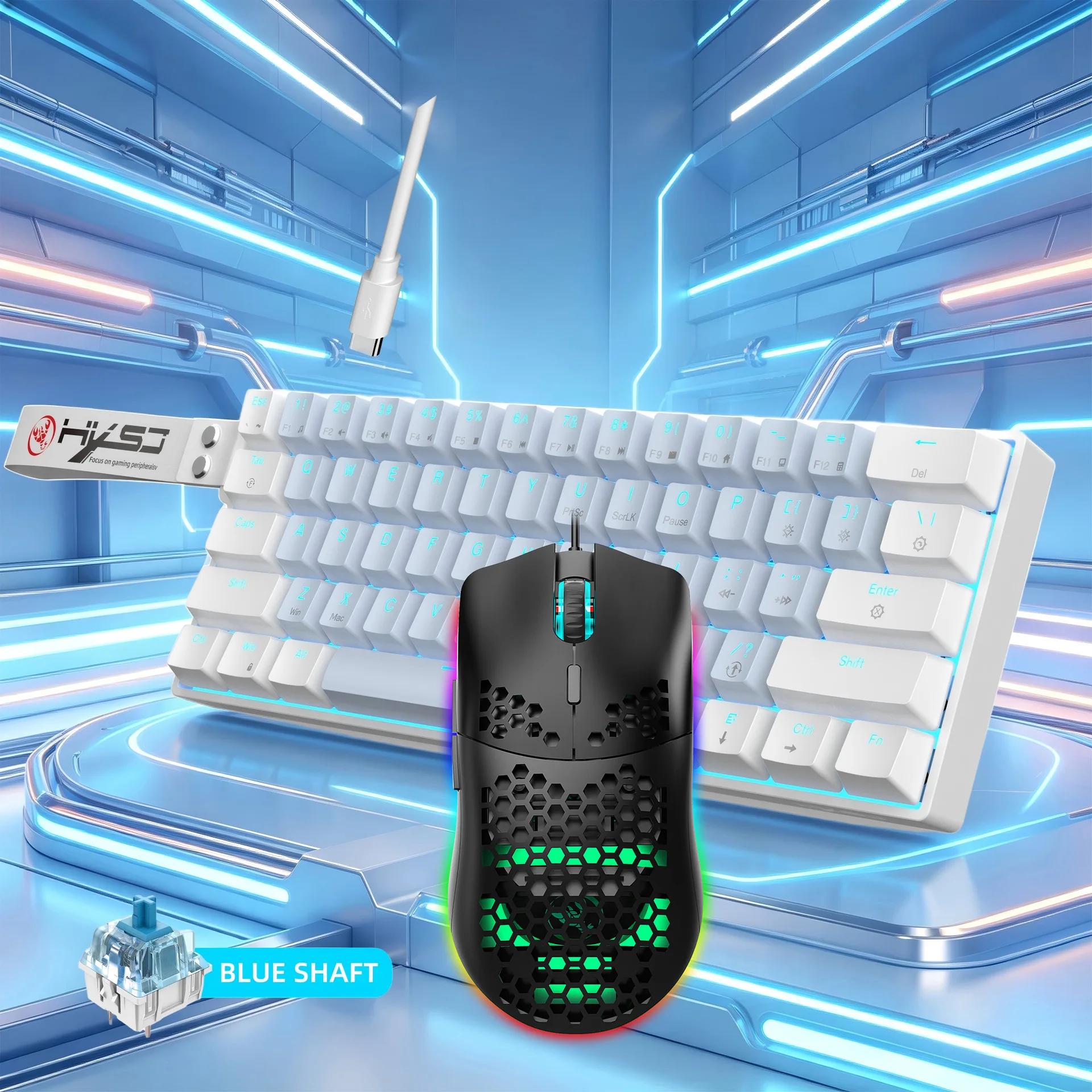 61-клавишная проводная механич – обзор и цена Gaming Keyboard Mouse Set
