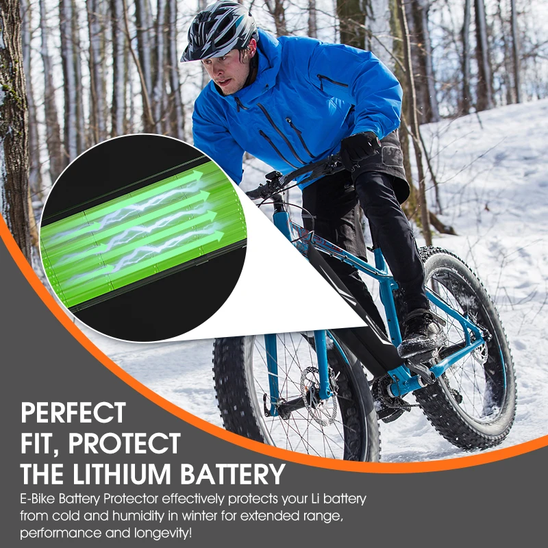 WEST BIKING E-Bike Battery Protective Cover Case Waterproof Reflective Insulation Protector Bag Electric Bike Accessories