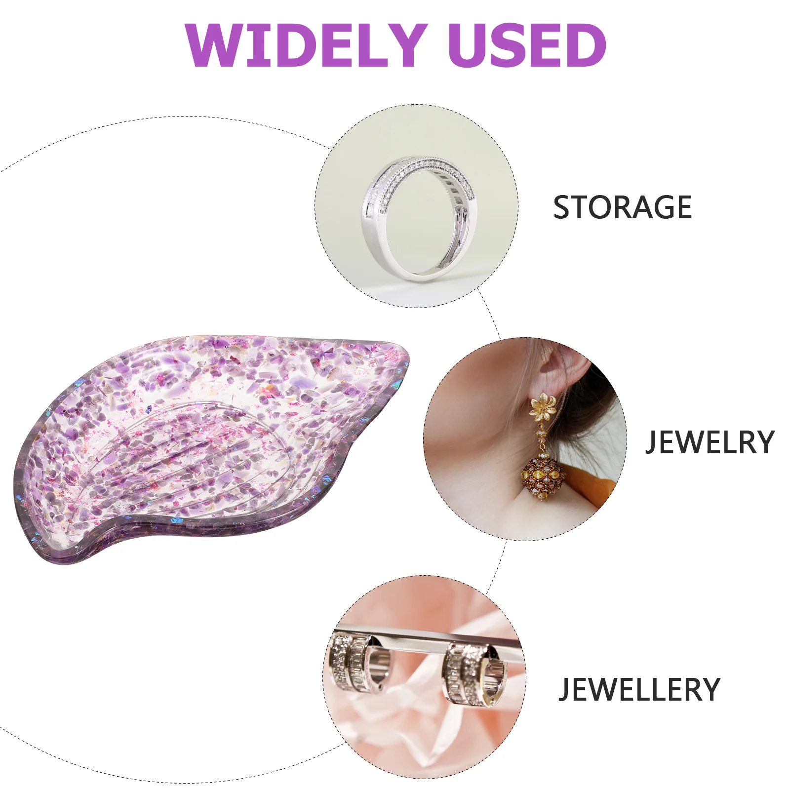 

Crystal Jewelry Tray Dish Storage Plate Beautiful Ornament Sophisticated Design Birthday Wedding Gift Jewelry Tray