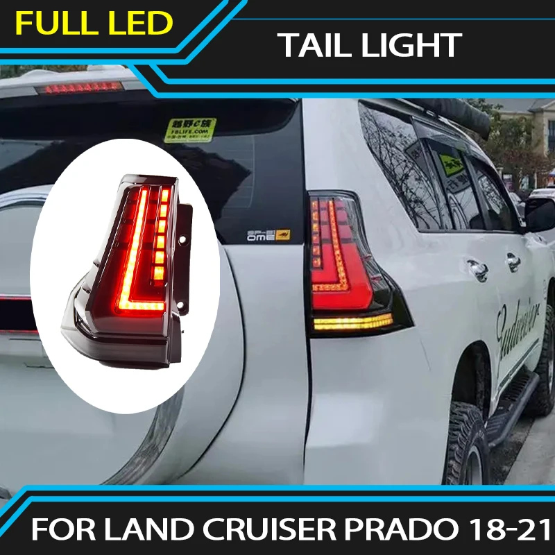 

LED Taillight For Toyota Land Cruiser Prado 2018-2021 Rear Taillight Stop Brake Driving Reversing Lamp Turn Signal