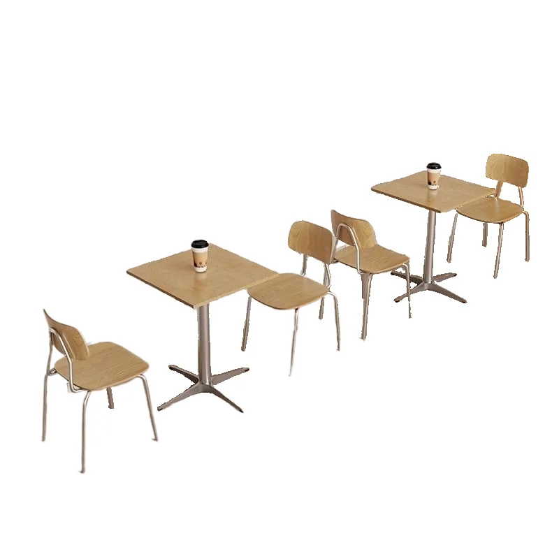 American retro solid wood dining table, commercial tables and chairs, ocean board square table round table