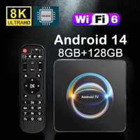 2025 X66 Smart TV Box WIFI6  Android 14.0 RK3528 6K 2.4G&5G Dual WiFi 8GB 64GB 128GB BT5.2 8K Global Media Player Voice Top Box