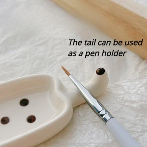 Kreative tragbare Keramik -Aquarellpalette, Katze und Hundemalerei, Stifthalter, leicht zu reinigende Lackiervorräte, Nagelkunst, schön 10 Hauptporzellannagelverkäufe - №9