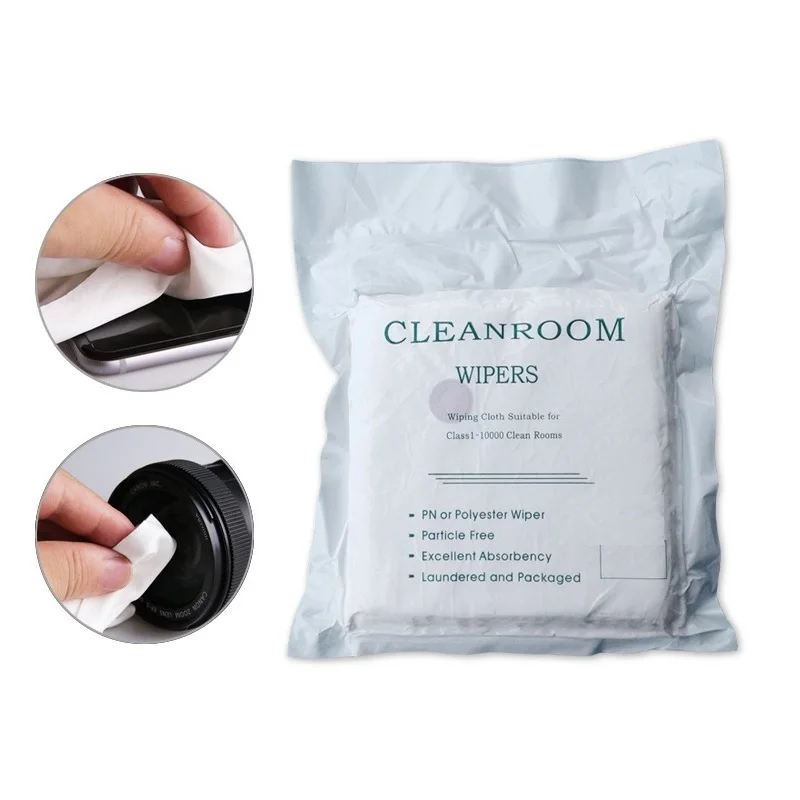 Soft 50Pcs /100pcs /200Pcs/Bag Cleanroom Wiper Non Dust Cloth Dust Free Paper Phone LCD Repair Tool for Class 1-10000 Clean Room