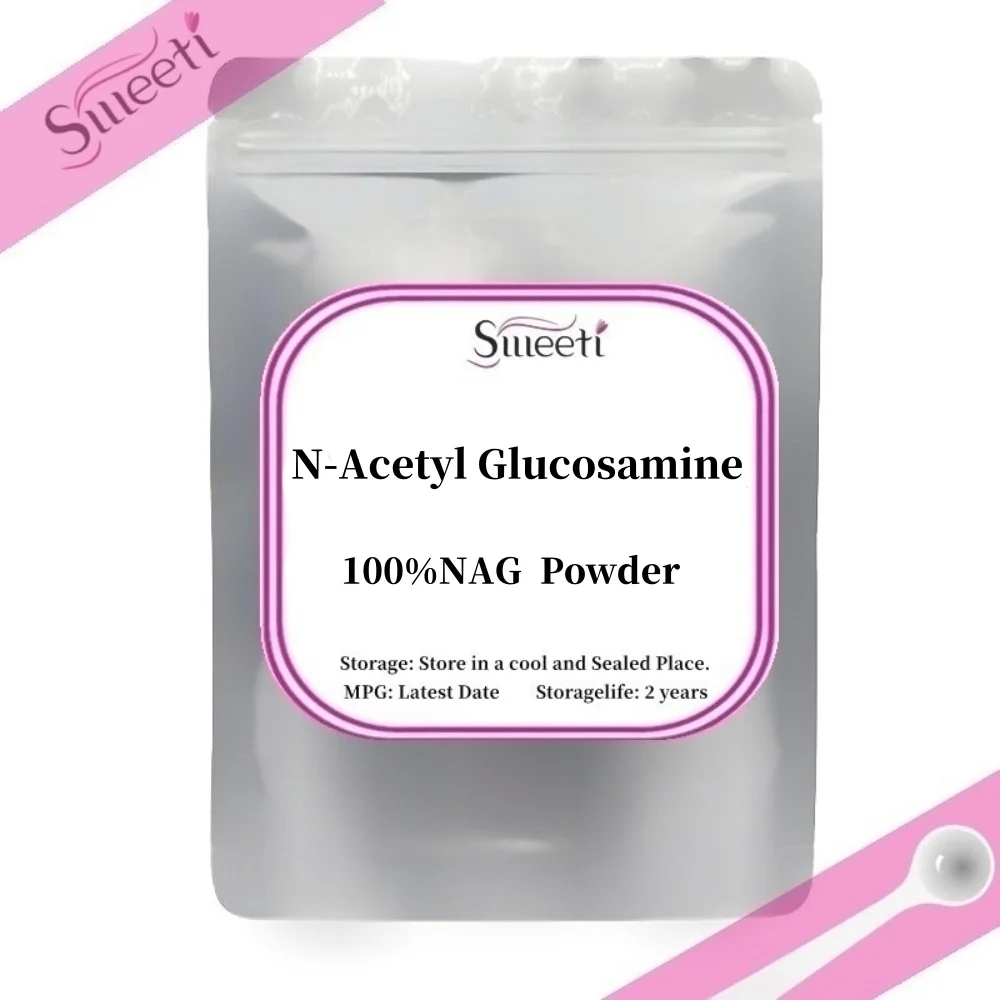 50-1000g 100% N-Acetyl Glucosamine Powder NAG For Skin Whitening Moisturizing Cosmetics Raw Material,Anti Aging,Anti Wrinkle