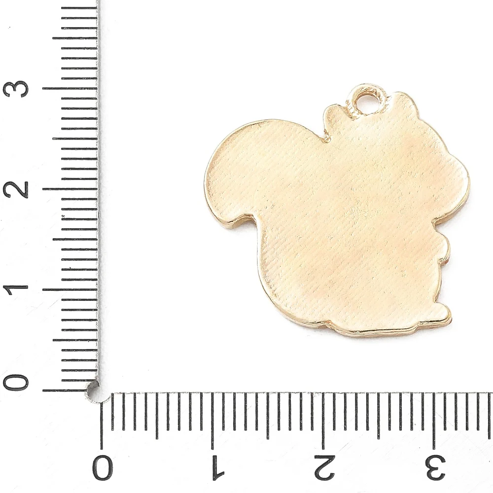 60pcs Alloy Enamel Squirrel Charms Cute Brown Animal Pendants Bulk for DIY Necklace Bracelet Handmade Craft Jewelry Making