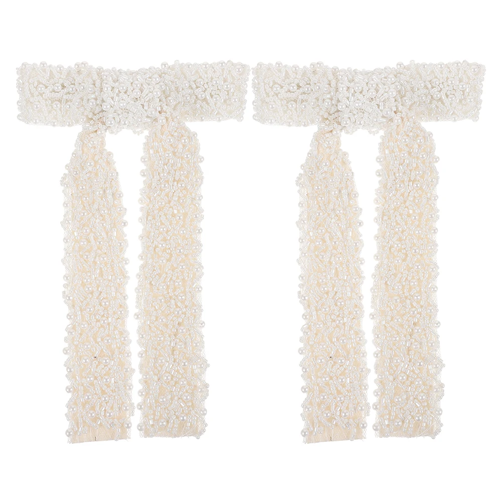 

2pcs Clips Pearl Accessories Ponytail Barrettes Big Bows Elegant Barrette Durable Clip Teen Girls Women Stylish Accessory Hair