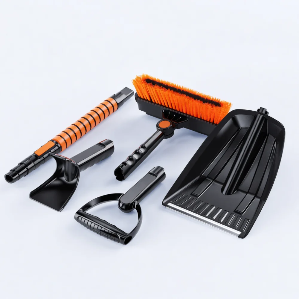 car-windshield-snow-brush-ice-scraper-aluminum-telescopic-rotating-handle-automotive-window-cleaning-winter-safety-equipment