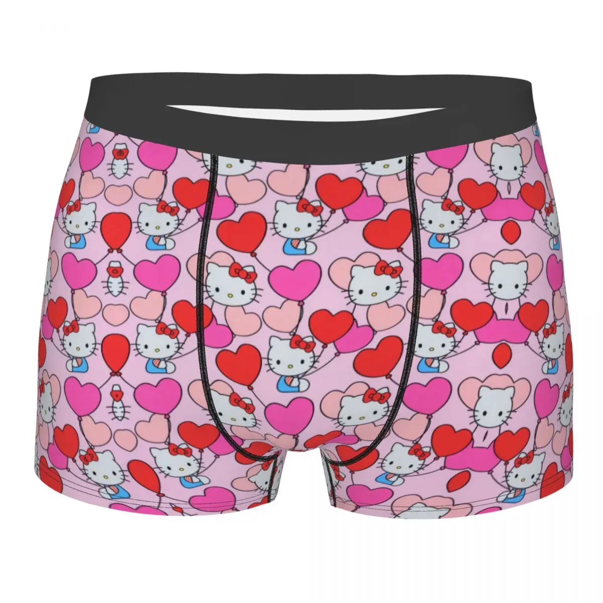 Custom Hello Kitty Cartoon Cat Boxers Shorts Mens Briefs Underwear Novelty Underpants