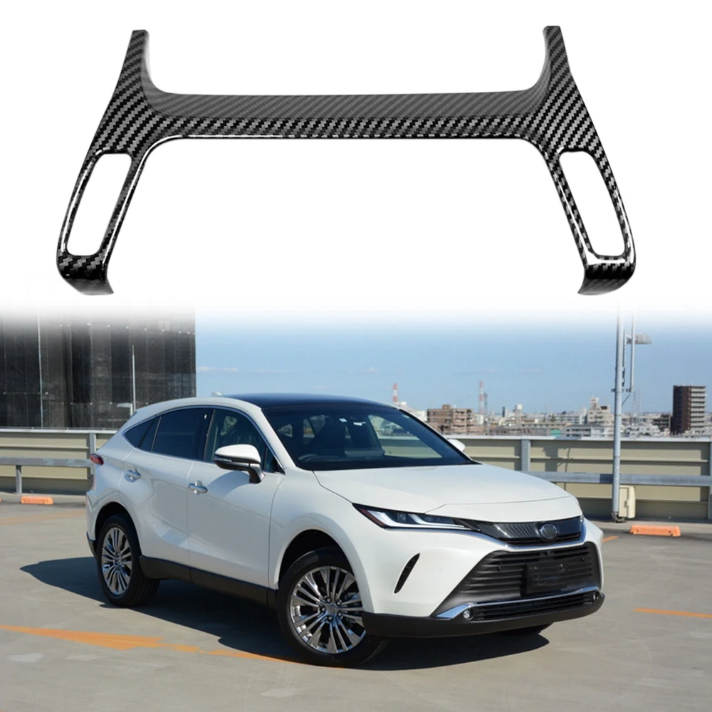 For Toyota Harrier Venza XU80 2020 2021 2022 ABS Carbon Fiber Car Central Control Air Condition A/C Frame Cover Trim