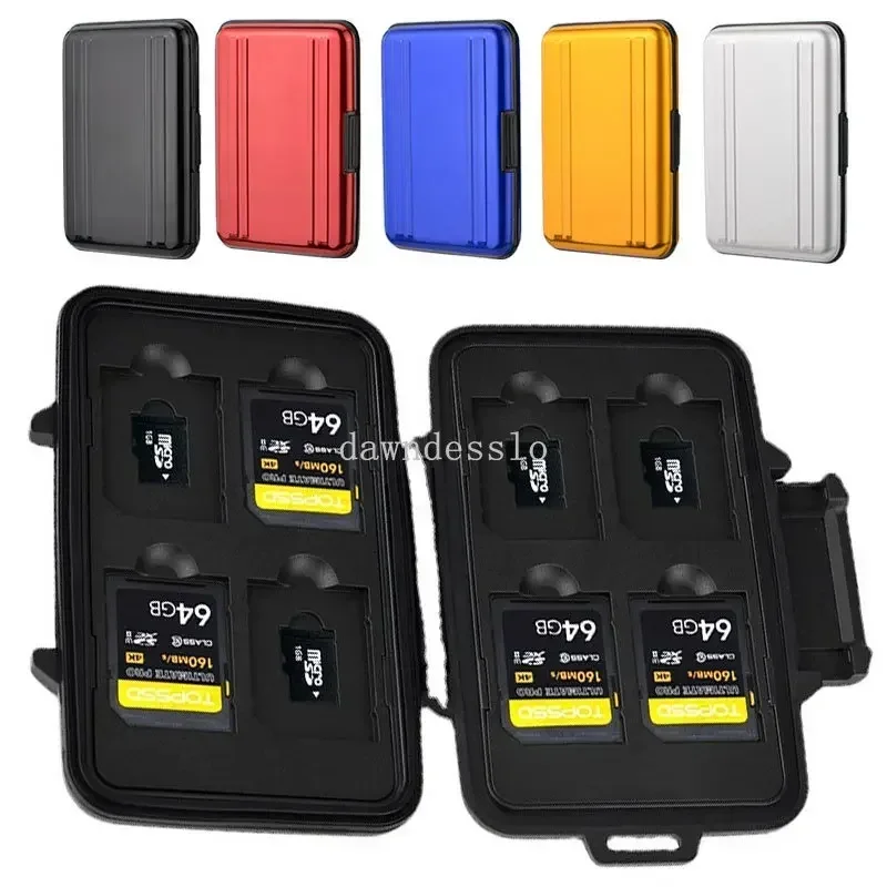 12 Slots Waterproof SD Card Case Micro SD Card Holder Microsd Case Soft Foam Interior Memory Card Storage Box