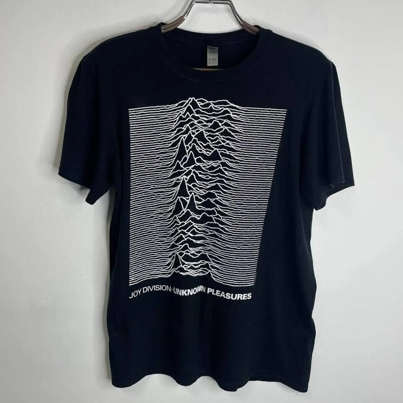 Vintage Joy Division T Shirt Black Unknown Pleasures M vintage Washed streetwear Casual Slightly fashion Versatile Unisex