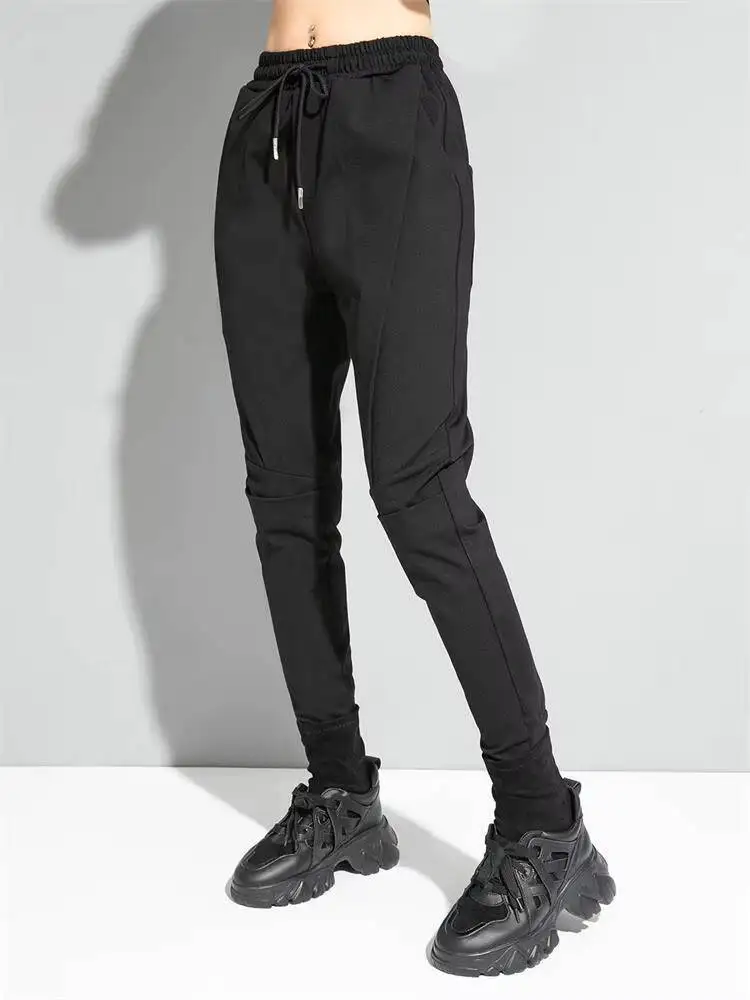 

Ladies Small Leg Pants Pencil Pants Spring And Autumn New Dark Personality Stitching Slim Stretch Fashion Large Size Pants