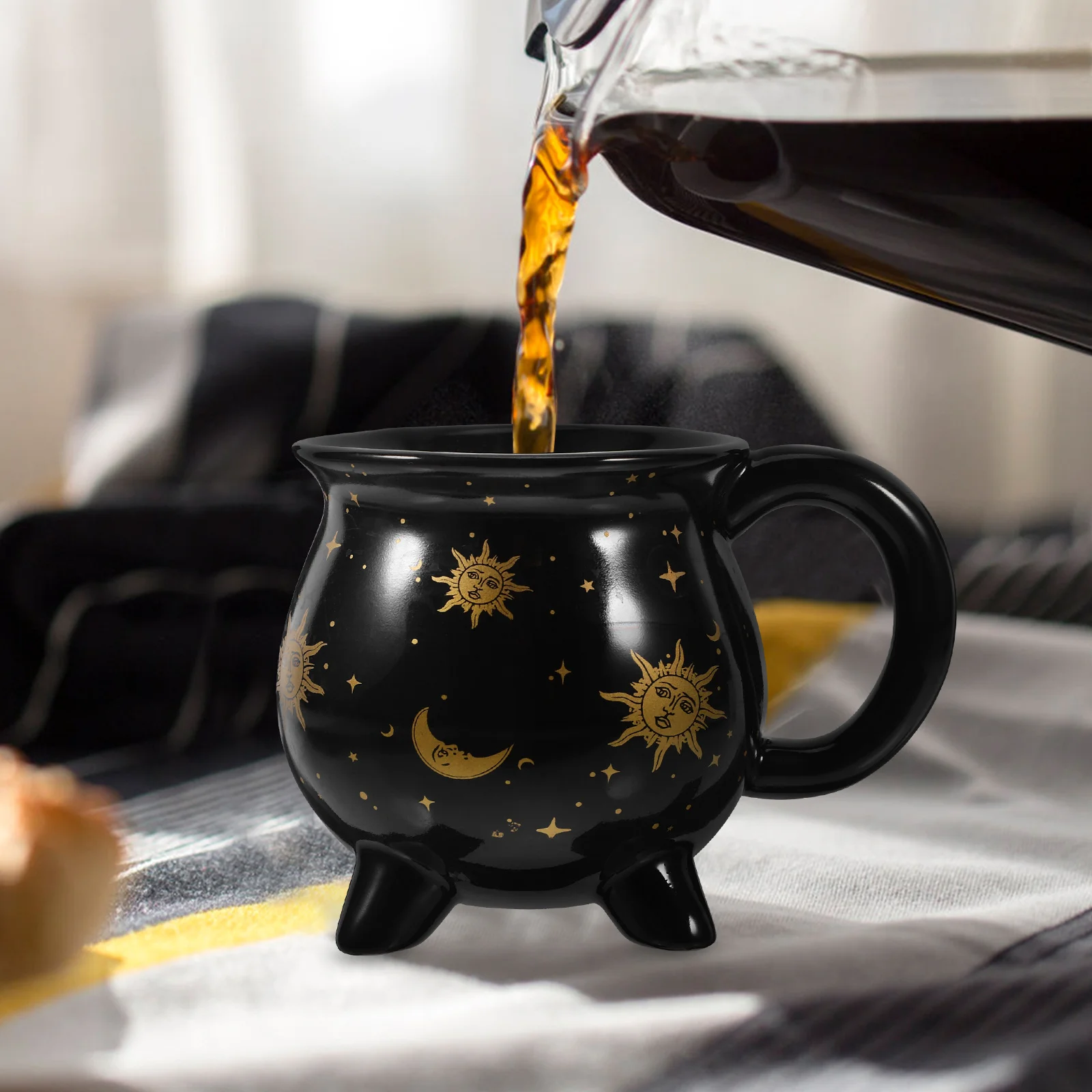 

Porcelain Cauldron Mug Witch Coffee Mug Glossy Elegant Design Ideal for Hot Chocolate Tea Milk Water Juice Gifts