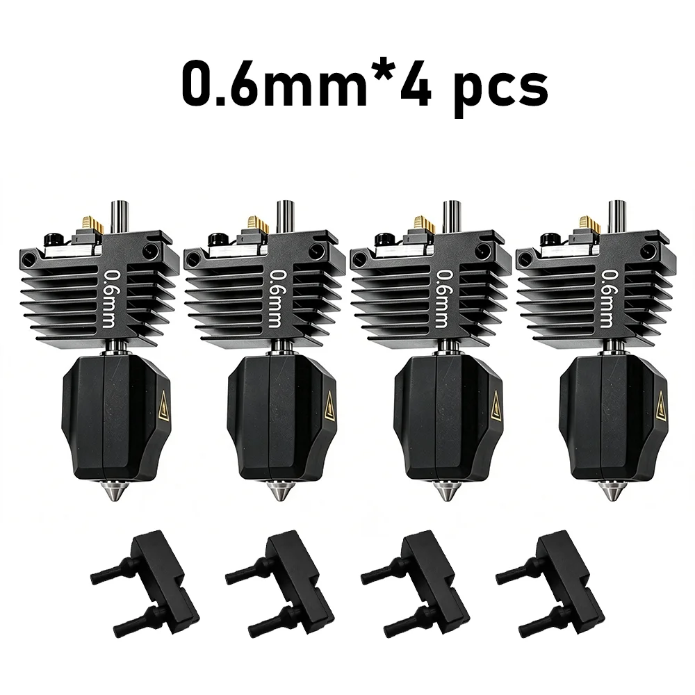 4-teiliges Hotend-Kit für Flashforge C5 Pro Extruder-Ersatzbaugruppe mit Silikon-Reinigungsbürste für Creator 5 Druckkopf