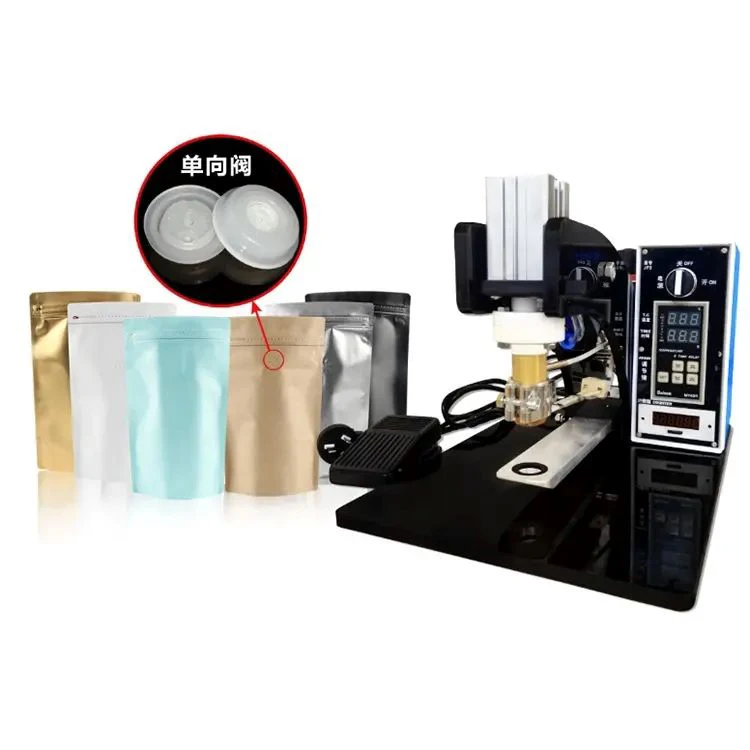 Semi-automatic Coffee Bag Valve Applicator Degassing Valve Sealing Machine