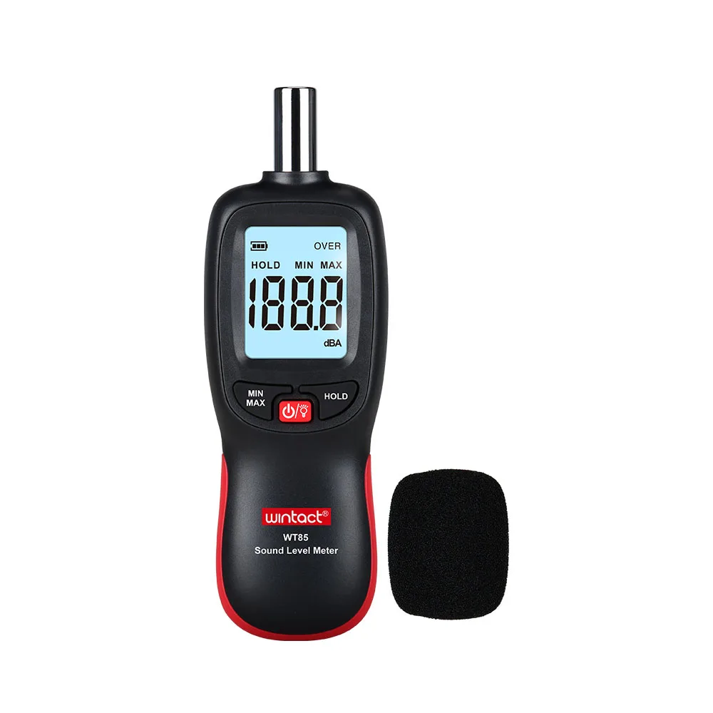 Wintact Bluetooth Digital Sound Level Meter 30-130dBA Decibels Sonometros 0.1dB LCD Noise Audio Level Tester Data Hold Backlit