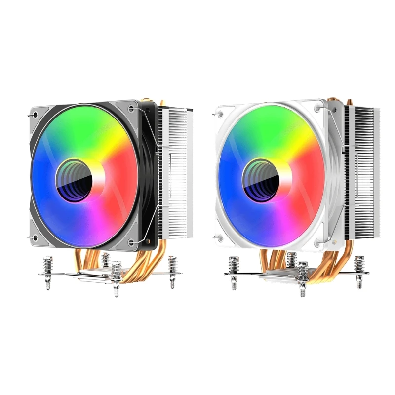 

12CM Quiet CPU Fan RGB PWM CPU FAN Radiators 4Pin Efficient Cooling Solution Dropship